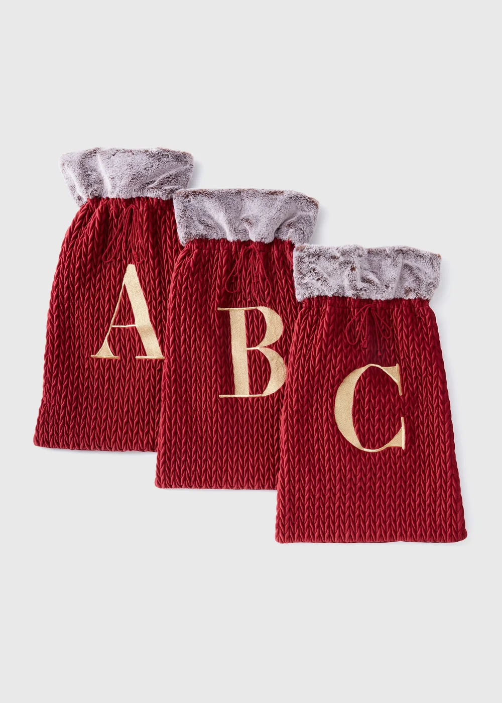 Winter Poem Red Alphabet Christmas Sack - S Image 1