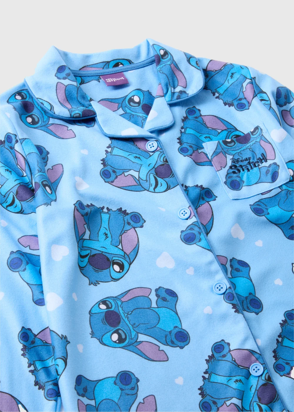 Disney Stitch Girls Blue Shirt Nightie (Younger 4-12yrs) - Age 4 Years Image 2