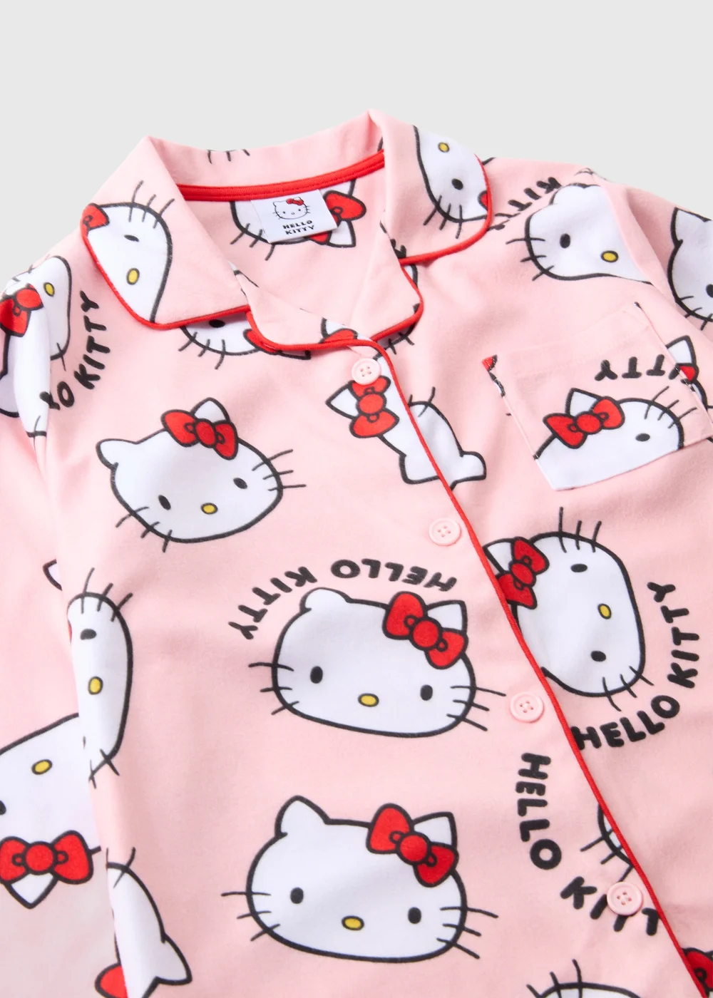 Hello Kitty Girls Pink Shirt Nightie (Younger 4-12yrs) - Age 4 Years Image 2