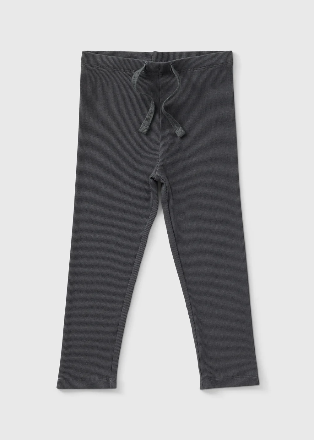 Girls Charcoal Ribbed Leggings (1-7yrs) - 1 half year to 2 Image 1