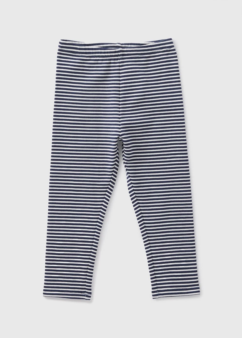 Girls Navy Stripe Leggings (1-7yrs) - 1 half year to 2 Image 1