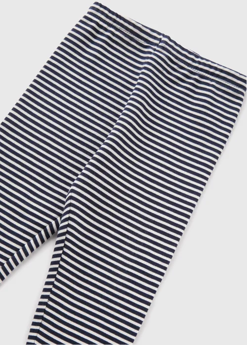 Girls Navy Stripe Leggings (1-7yrs) - 1 half year to 2 Image 2