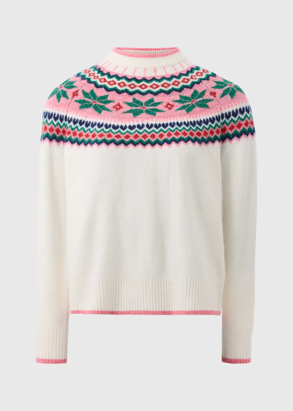 Joyful Cream Fairisle Knit Jumper - XS Image 4