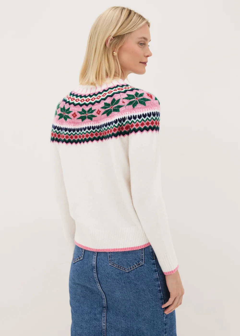 Joyful Cream Fairisle Knit Jumper - XS Image 2