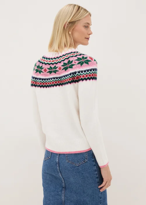 Joyful Cream Fairisle Knit Jumper - XS Image 2