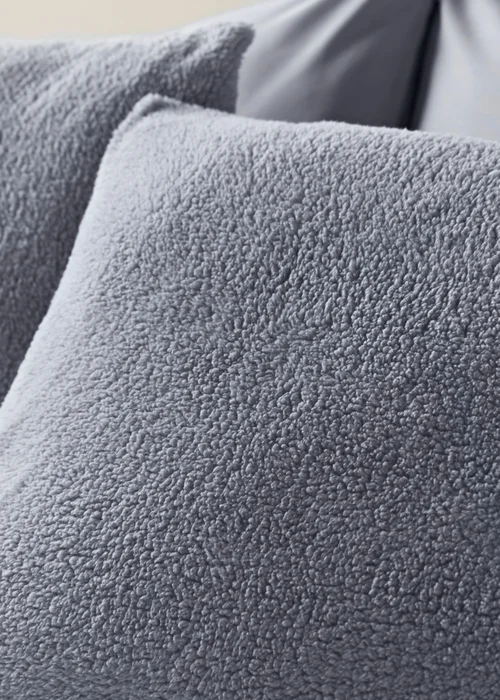 Blue Teddy Fleece Duvet Set - Single Image 2