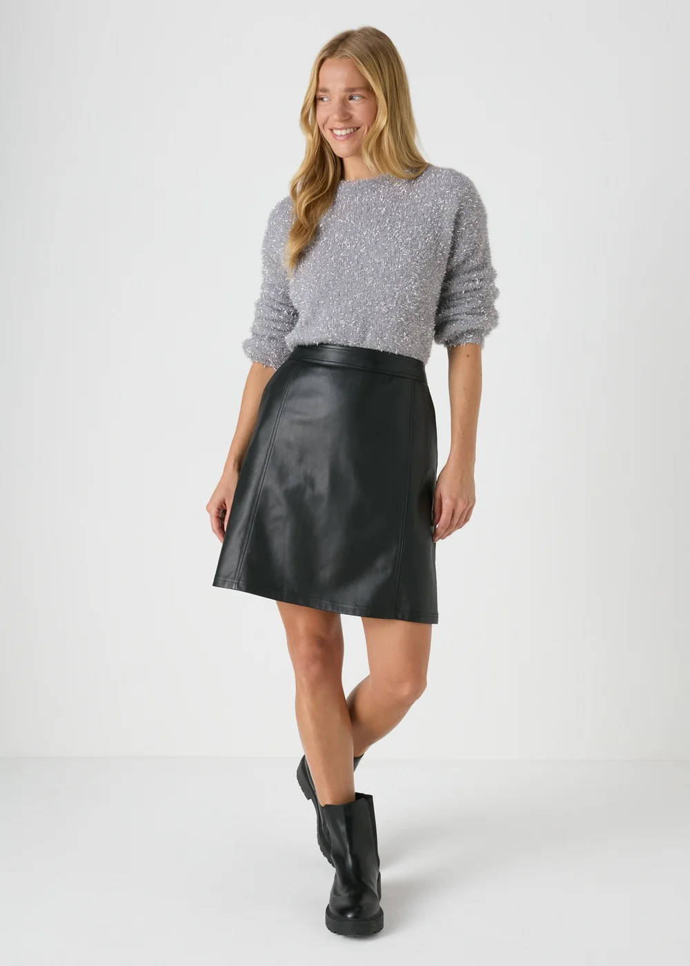 Wondrous Grey Tinsel Jumper - XS Image 2