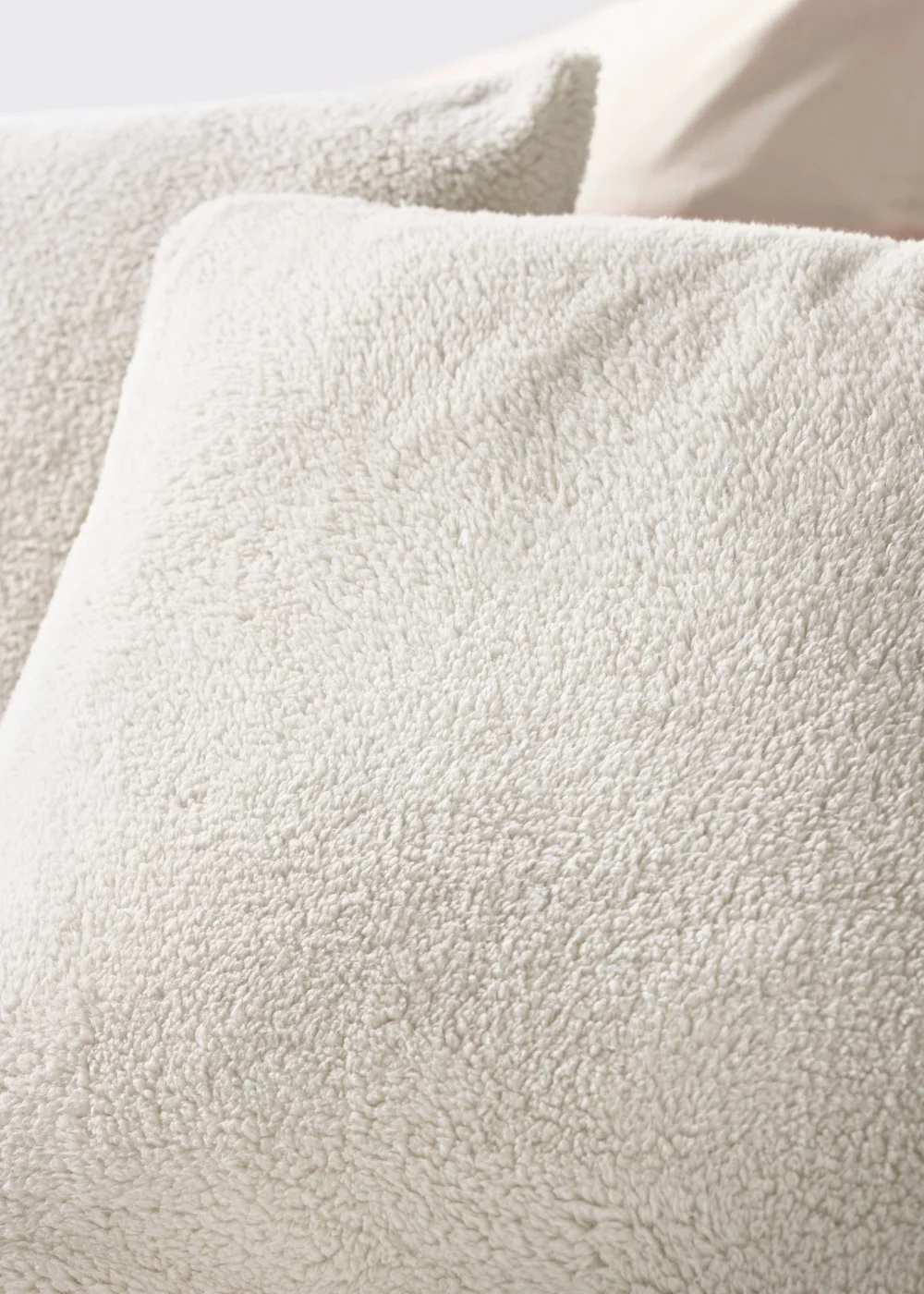 Cream Teddy Fleece Duvet Set - Double Image 2