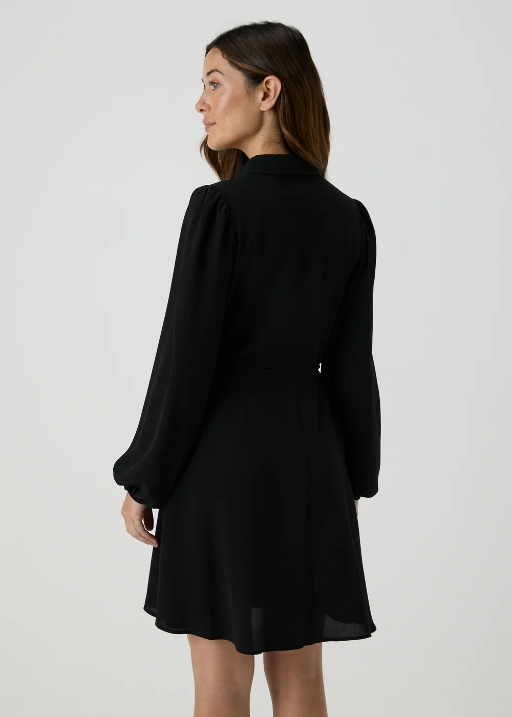 Black Mini Shirt Dress - 8 Image 2