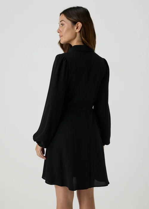 Black Mini Shirt Dress - 8 Image 2