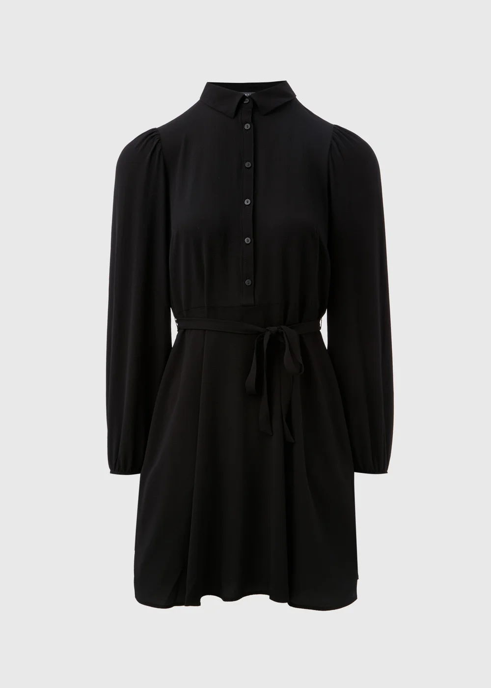 Black Mini Shirt Dress - 8 Image 4