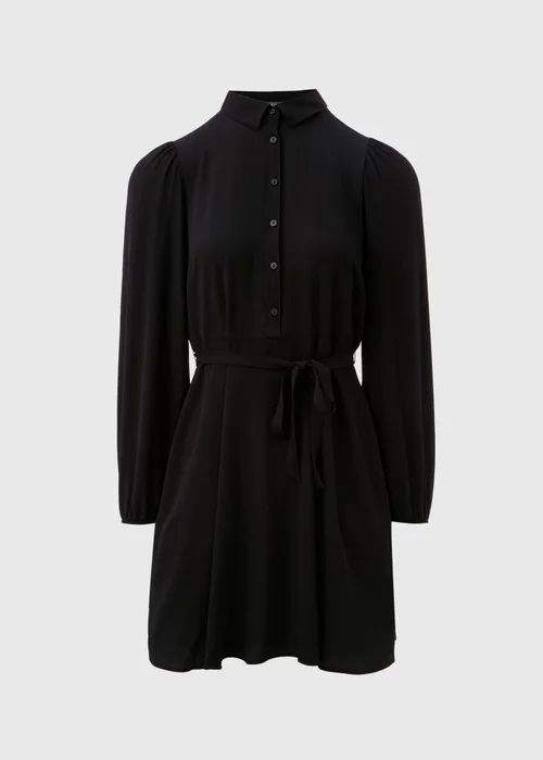 Black Mini Shirt Dress - 8 Image 4