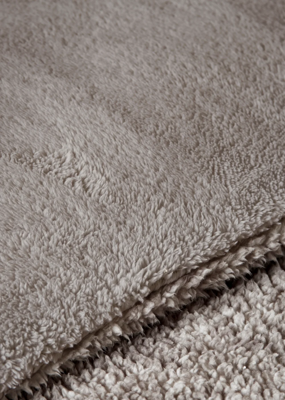 Grey Marl Teddy Fleece Duvet Set - Single Image 3