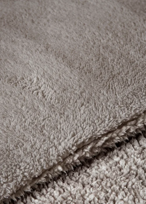 Grey Marl Teddy Fleece Duvet Set - Single Image 3