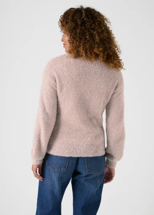 Wondrous Pink Tinsel Knitted Jumper - XS Image 2