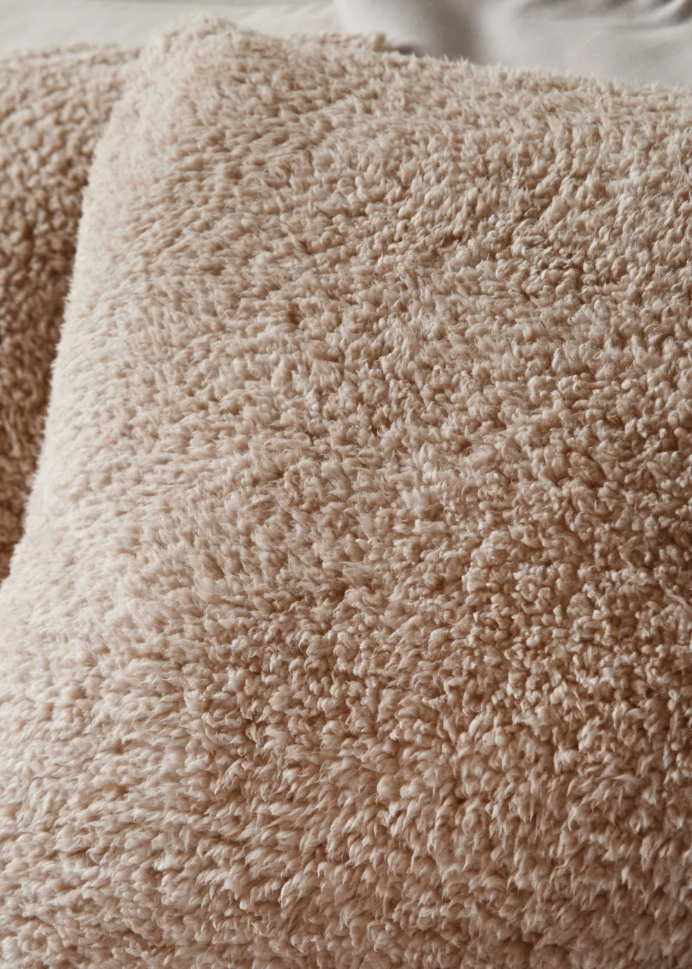 Natural Teddy Fleece Duvet Set - Single Image 2