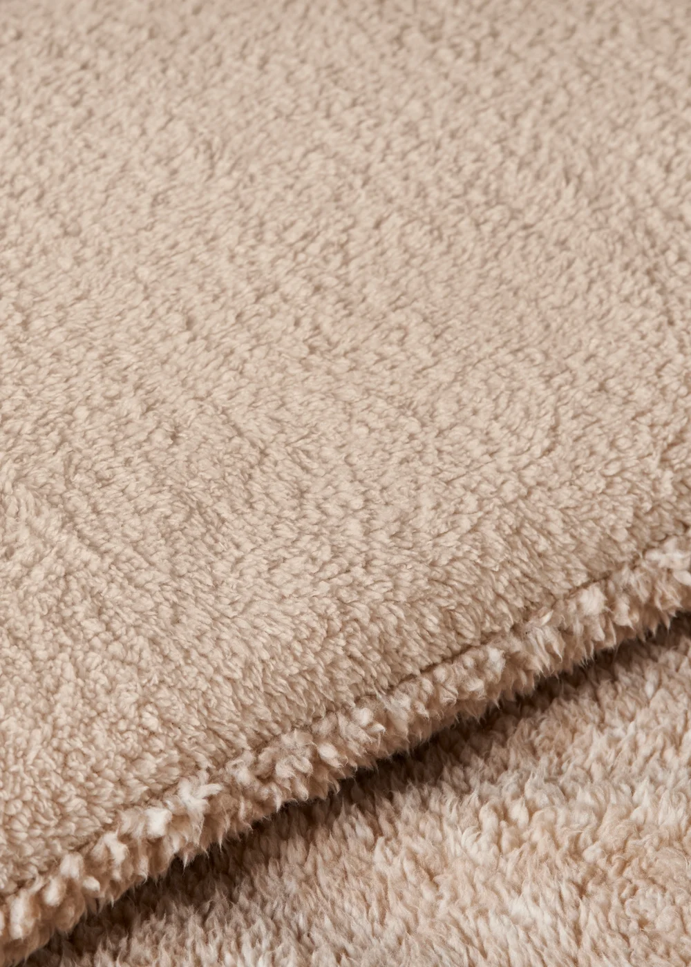 Natural Teddy Fleece Duvet Set - Single Image 3