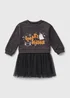Girls Black Spooky Season Mesh Sweater Dress (1-10yrs) - 1 to 1 half years Image 1