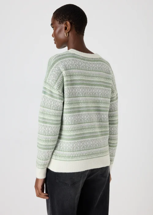 Wondrous Green Fairisle Jumper - XS Image 2