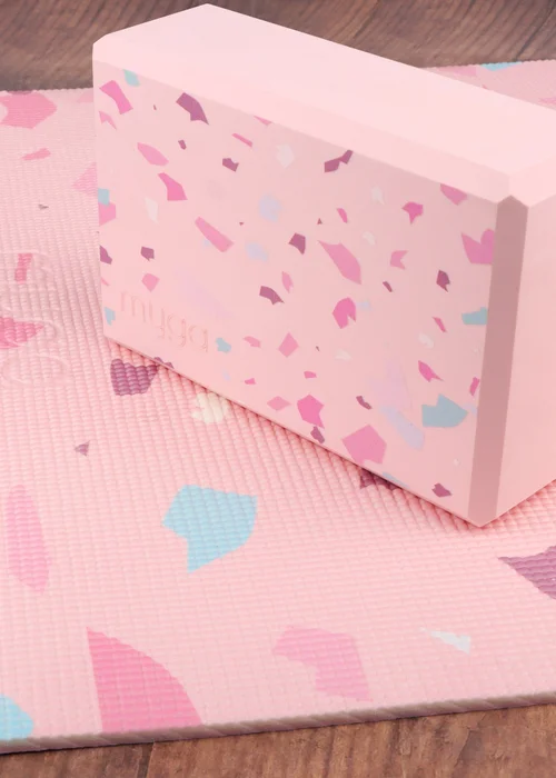 Myga Pink Yoga Block Pair - One Size Image 2