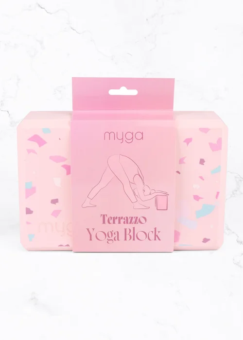 Myga Pink Yoga Block Pair - One Size Image 3