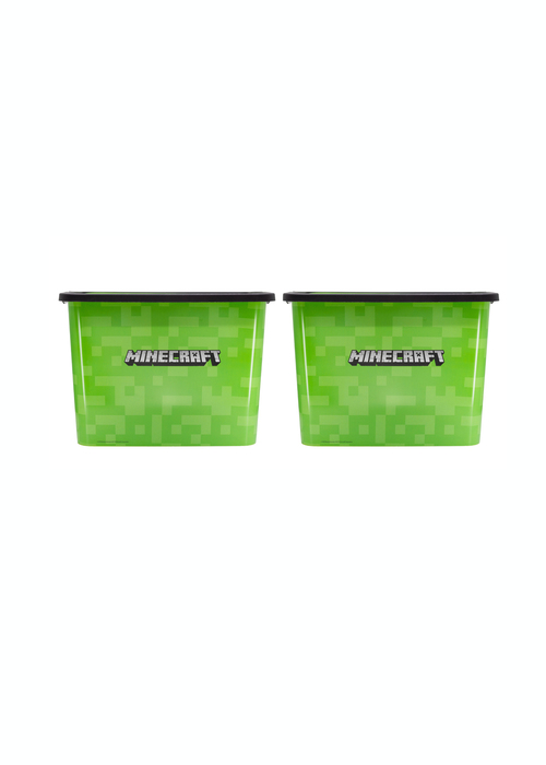 Minecraft Green Storage Box 23L Set of 2 - One Size Image 1