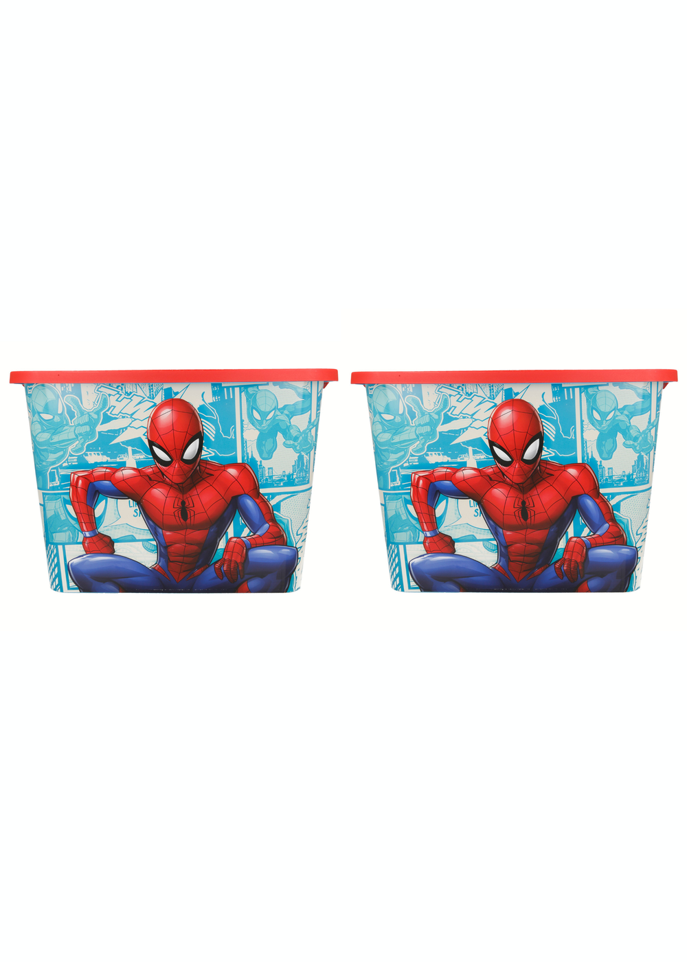 Spiderman Storage Boxes 23L Set of 2 - One Size Image 1
