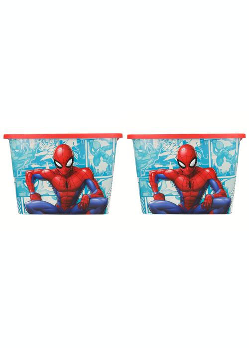 Spiderman Storage Boxes 23L Set of 2 - One Size Image 1