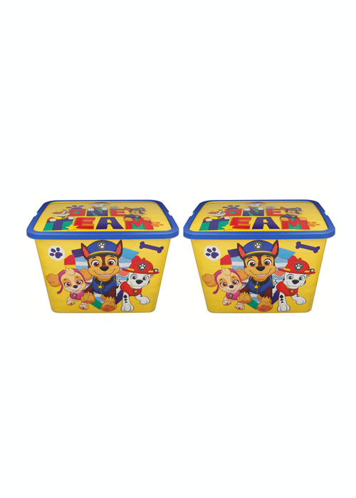 Paw Patrol Yellow Storage Box Set 23L - One Size Image 1