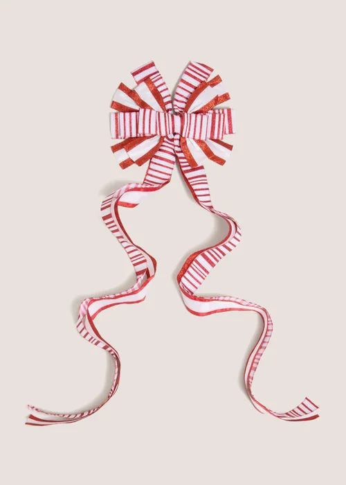 Joyful Large Red Bow Tree Topper Image 1