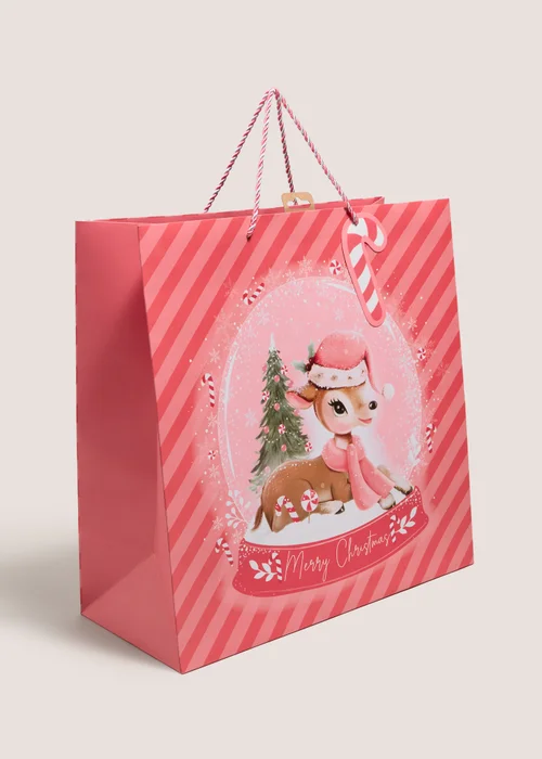 Joyful Pink Deer Gift Bag Image 1
