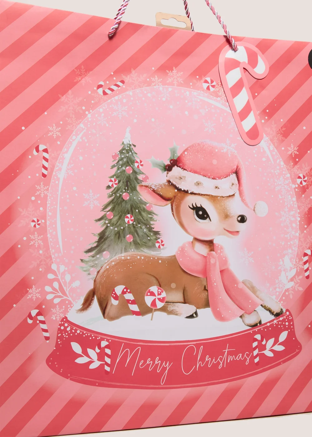 Joyful Pink Deer Gift Bag Image 2
