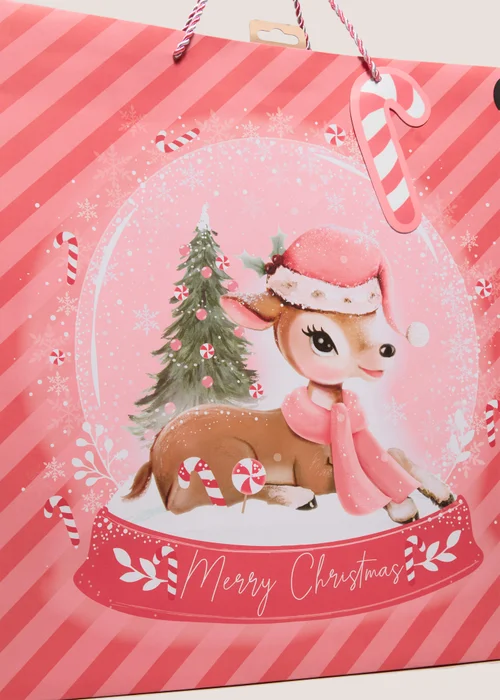 Joyful Pink Deer Gift Bag Image 2