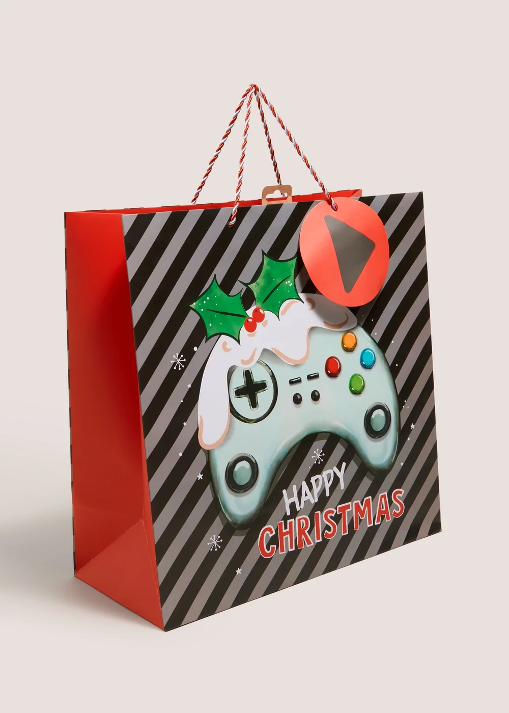 Joyful Square Gaming Christmas Gift Bag Image 1
