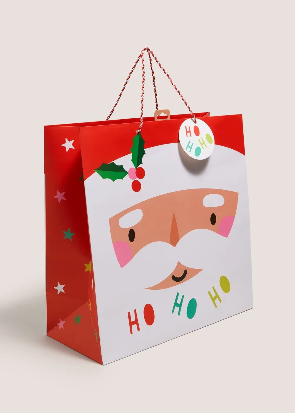 Joyful Square Santa Gift Bag Image 1