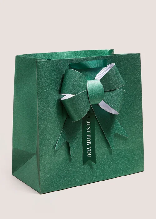 Winter Poem Green Bow Gift Bag Image 1