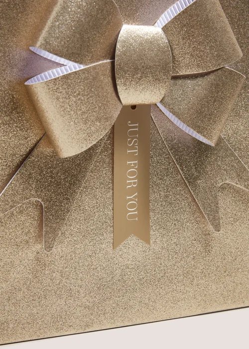Winter Poem Gold Bow Gift Bag Image 2