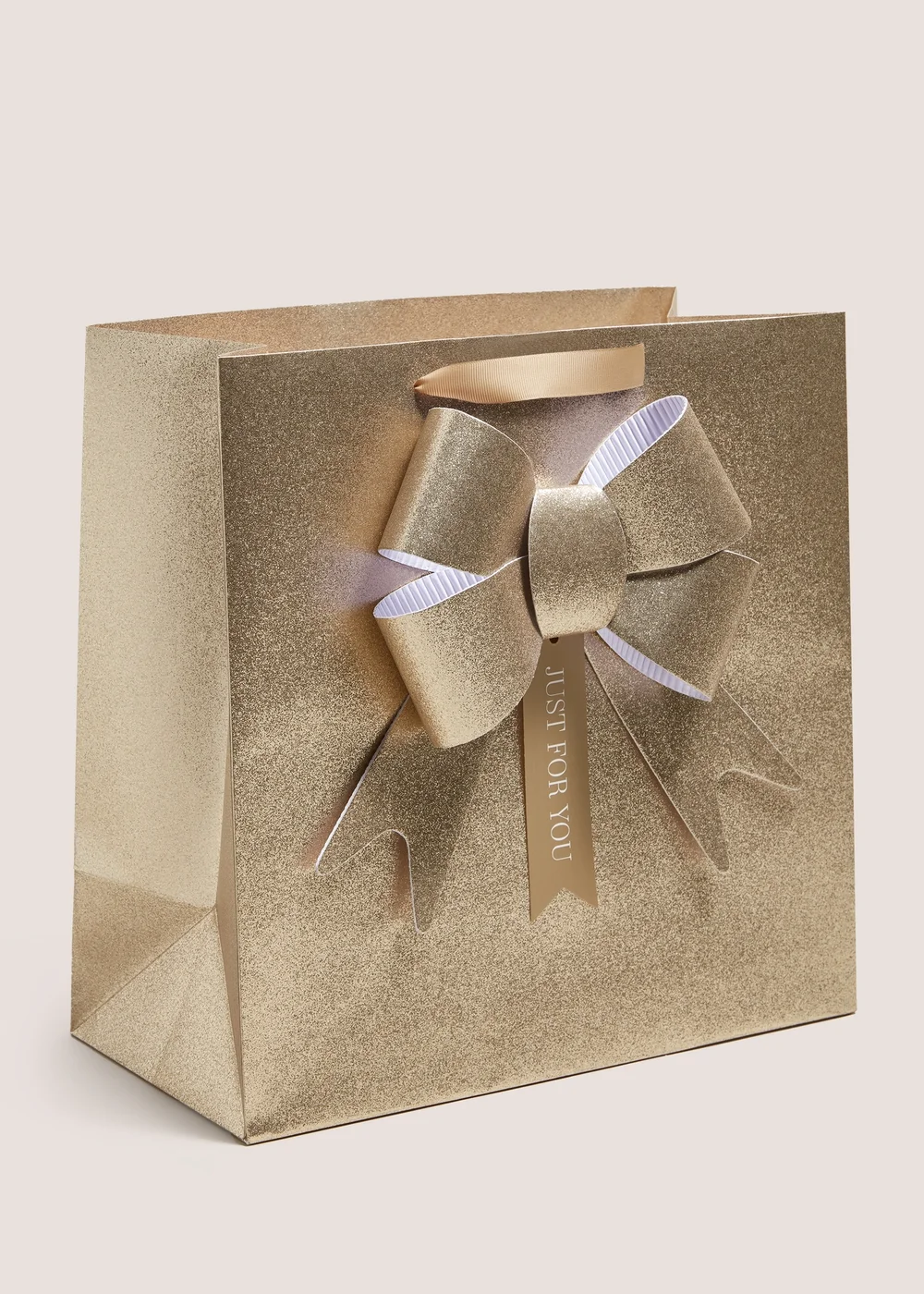 Winter Poem Gold Bow Gift Bag Image 1