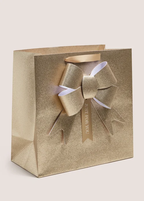 Winter Poem Gold Bow Gift Bag Image 1