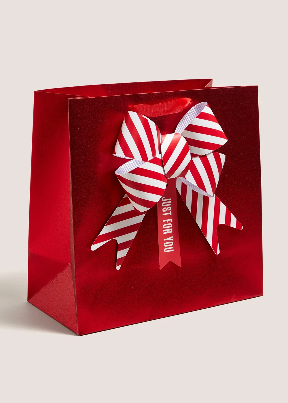 Joyful Red Bow Gift Bag Image 1