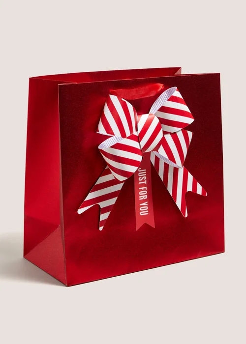 Joyful Red Bow Gift Bag Image 1
