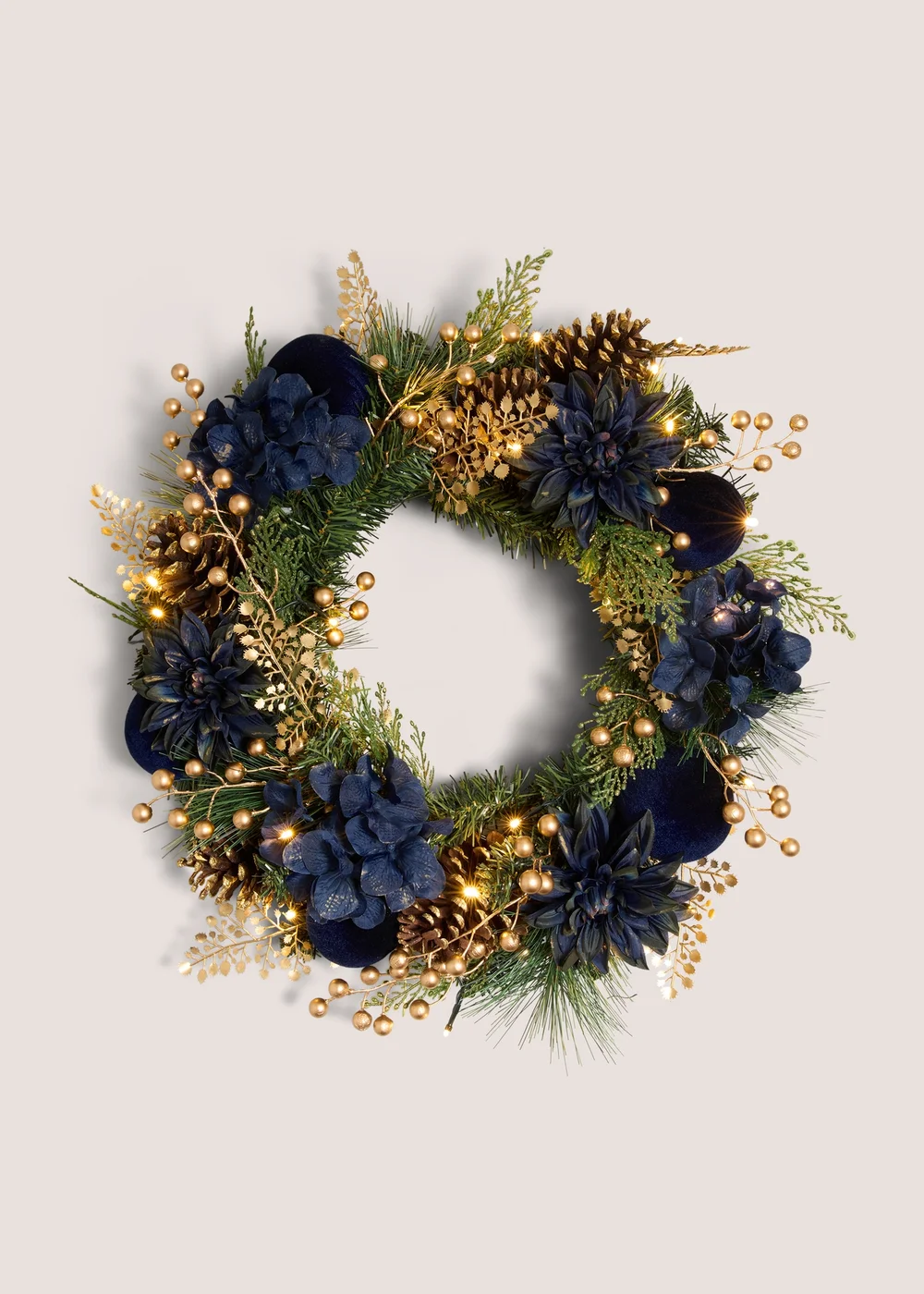 Navy & Gold Wreath Image 1