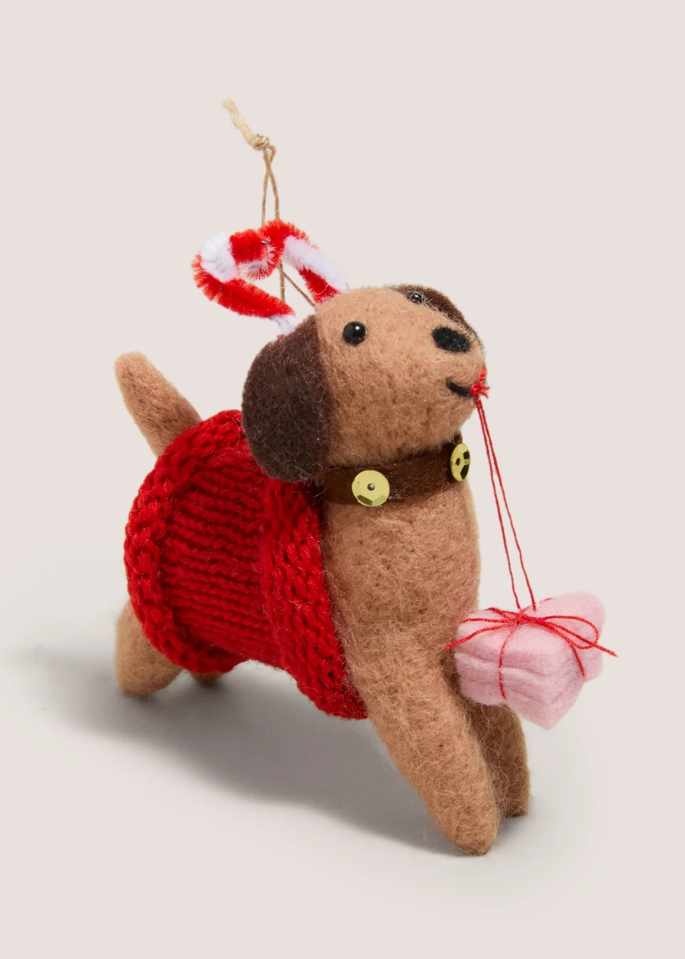 Joyful Felt Dog Tree Decoration Image 1