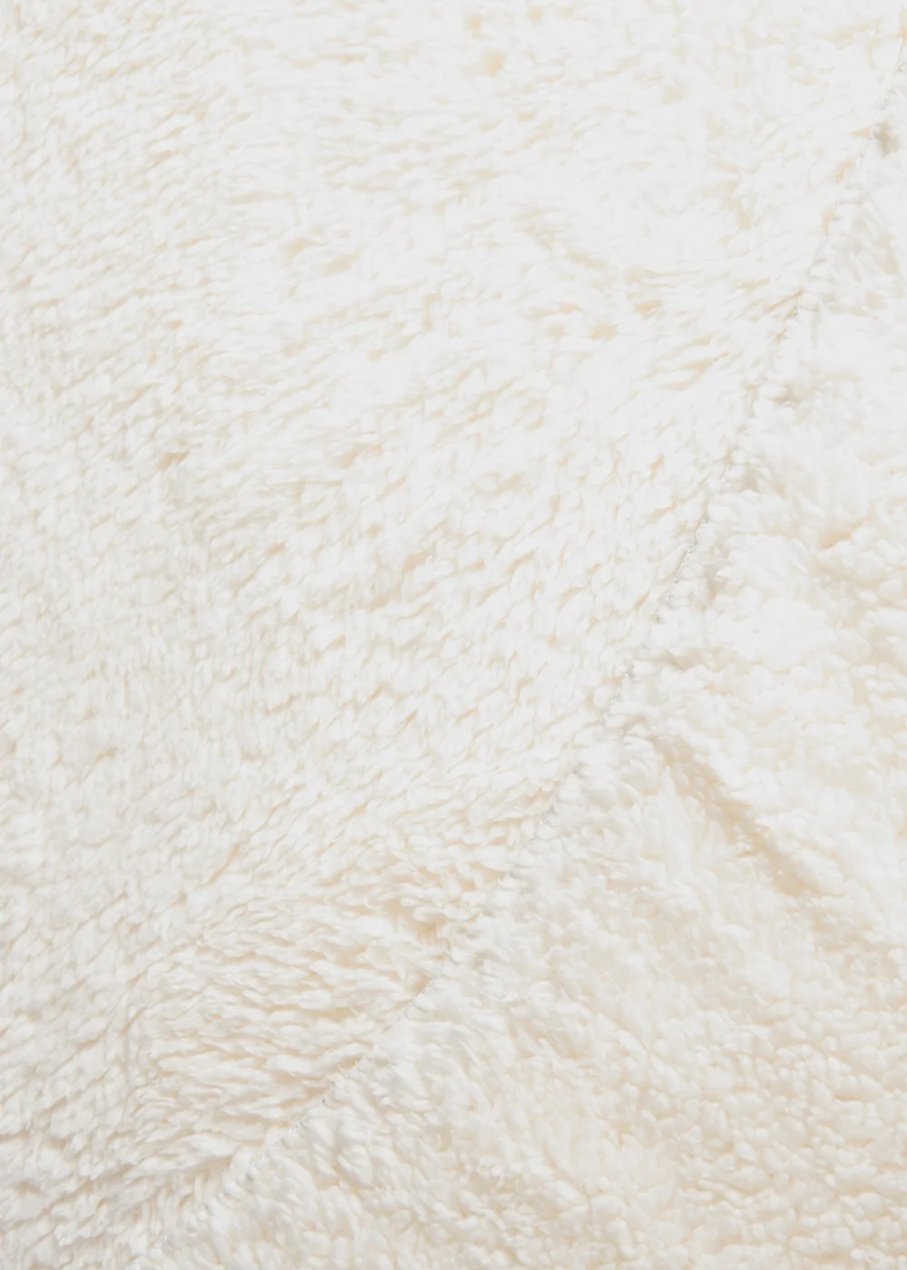 Cream Teddy Fleece Bed Sheet - Single Image 2