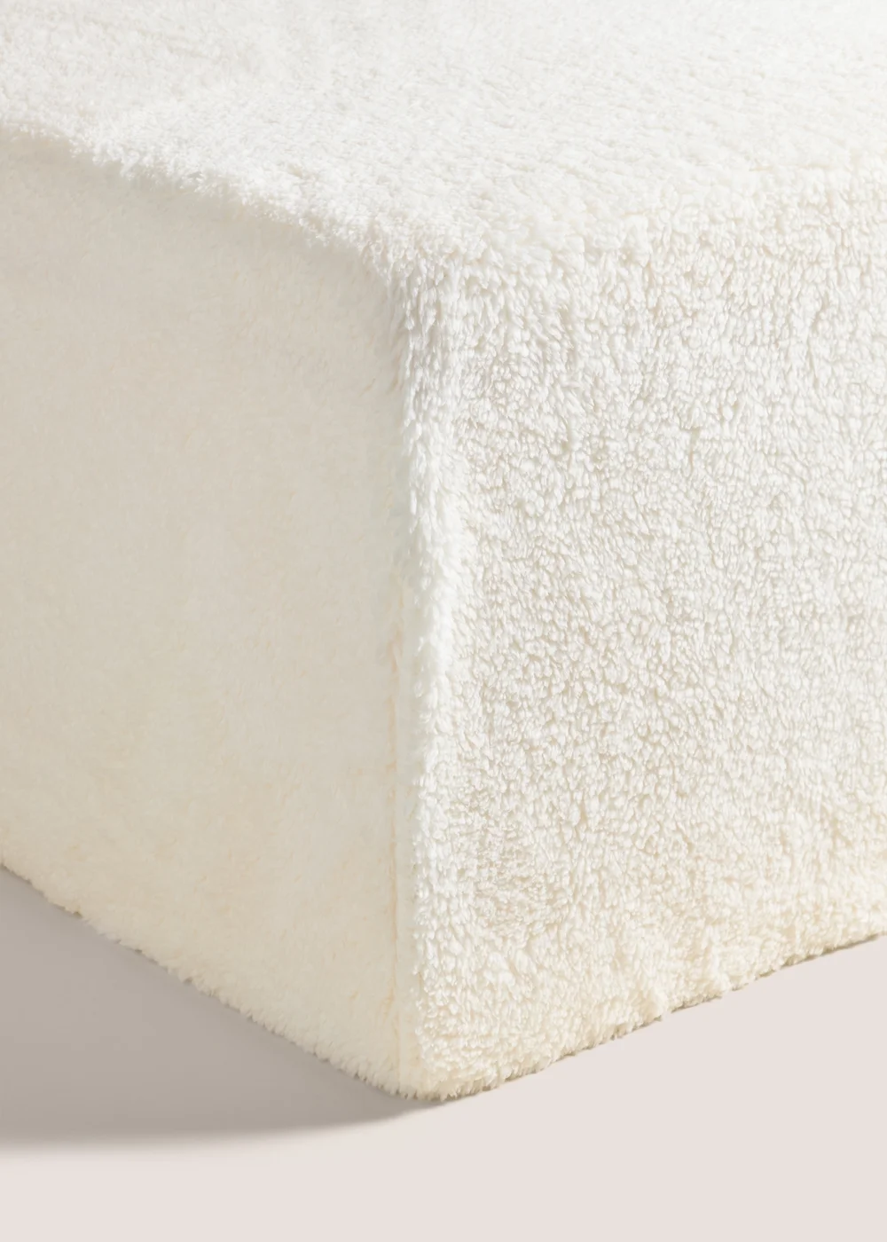 Cream Teddy Fleece Bed Sheet - Single Image 1