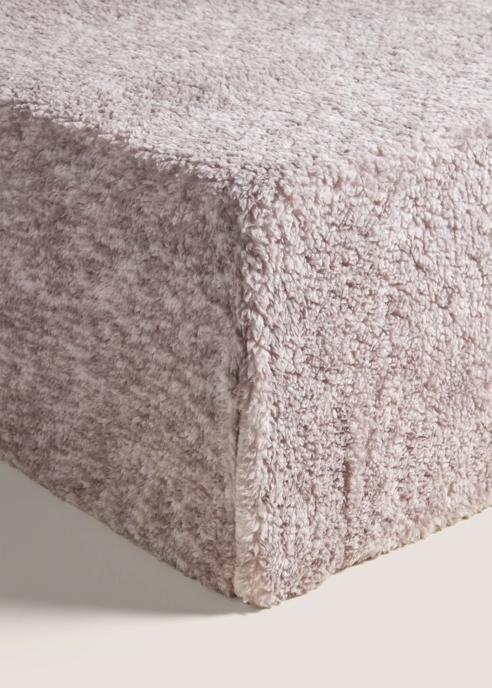 Grey Teddy Fitted Sheet - Double Image 1
