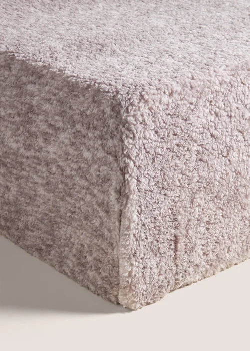 Grey Teddy Fitted Sheet - Double Image 1