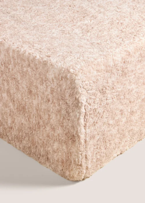 Natural Teddy Fitted Sheet - Single Image 1