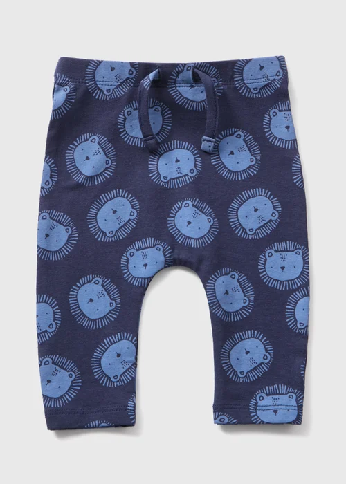 Baby Blue Lion Print Leggings (Newborn-23mths) - 9-12 months Image 1