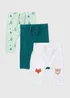 3 Pack Baby Green Woodland Leggings (Newborn-18mths) - Up to 1 Month Image 1